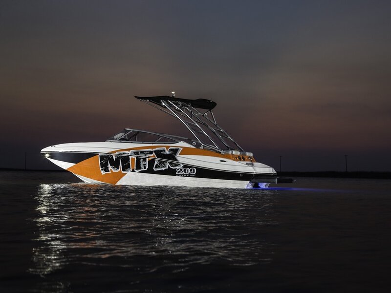 Motorboat on Water — White