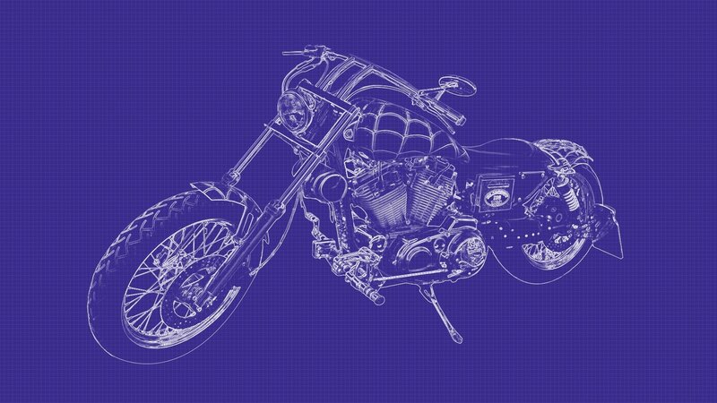 motorcycle blueprint design