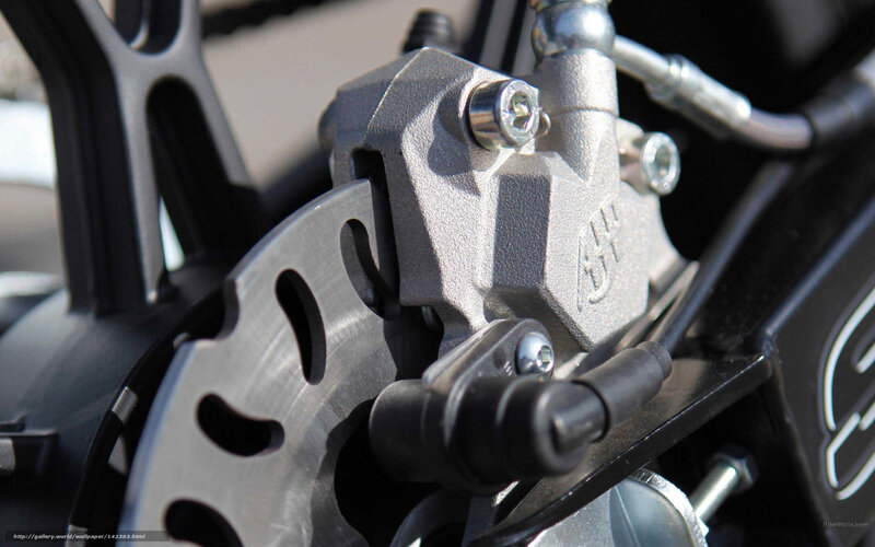 Motorcycle Brake Caliper — Silver, Mechanical