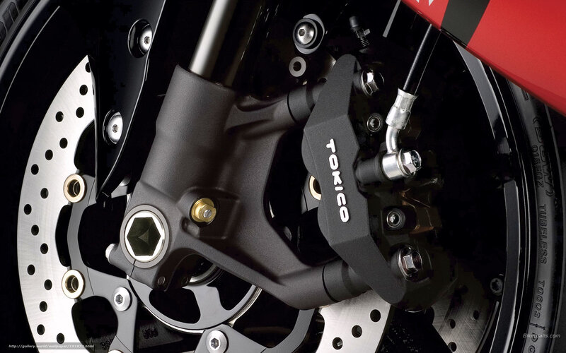 Motorcycle Brake System — Black, Technical, Photograph
