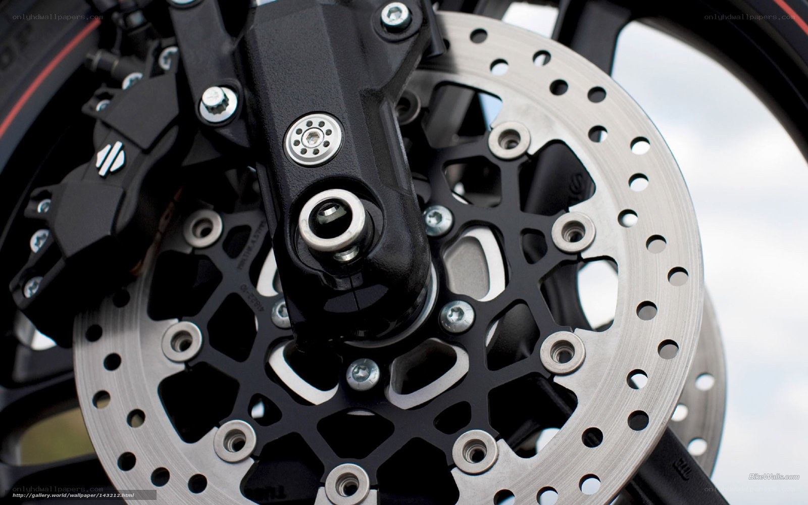 motorcycle brake system close-up