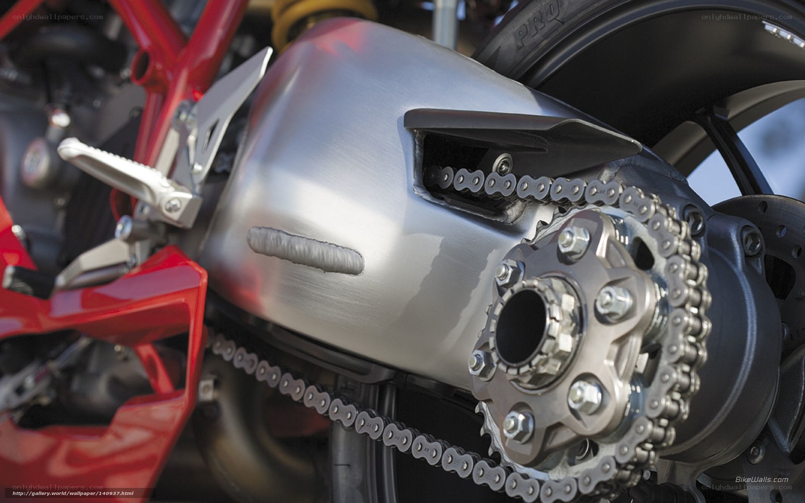 motorcycle chain and engine details