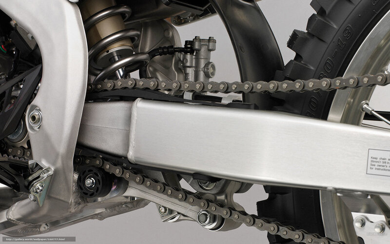 Motorcycle Chain and Suspension — Silver