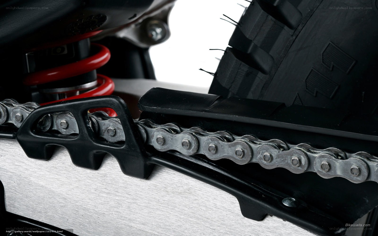 motorcycle chain and suspension