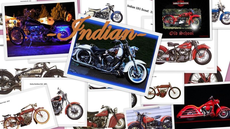 Motorcycle collage collection