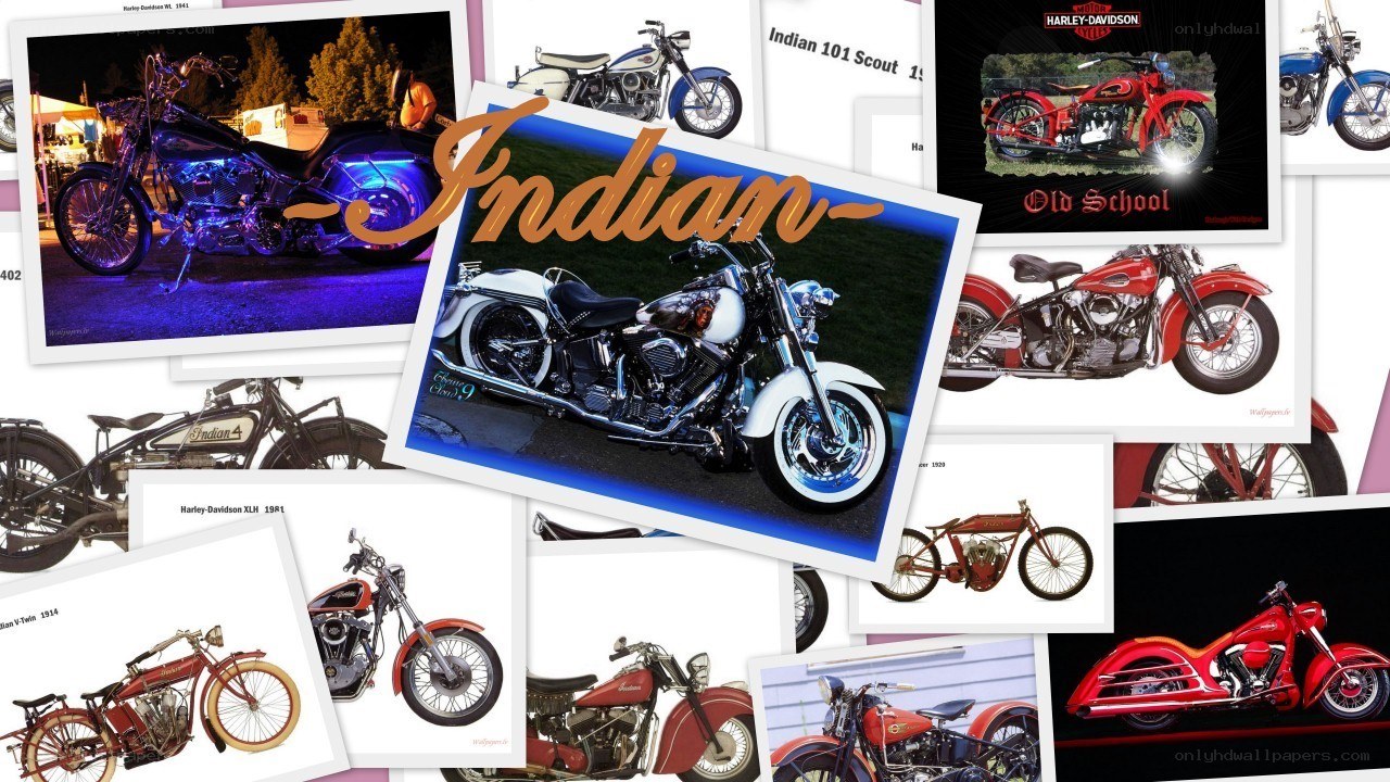 Motorcycle collage collection