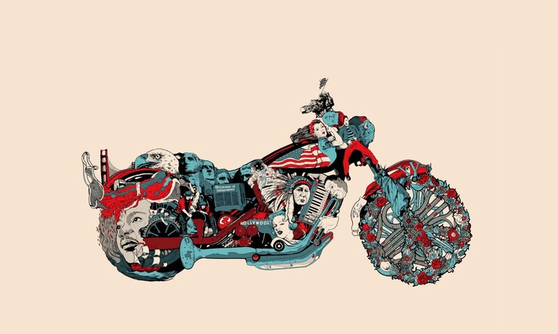 Motorcycle Collage