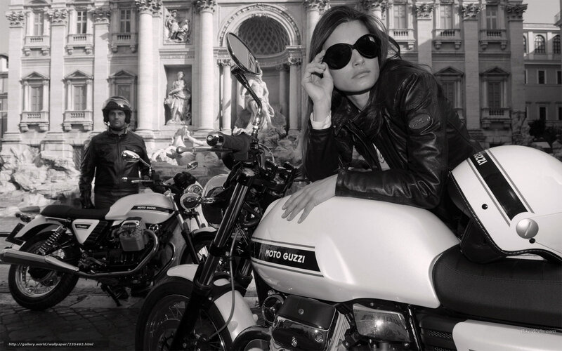 Motorcycle couple in Rome