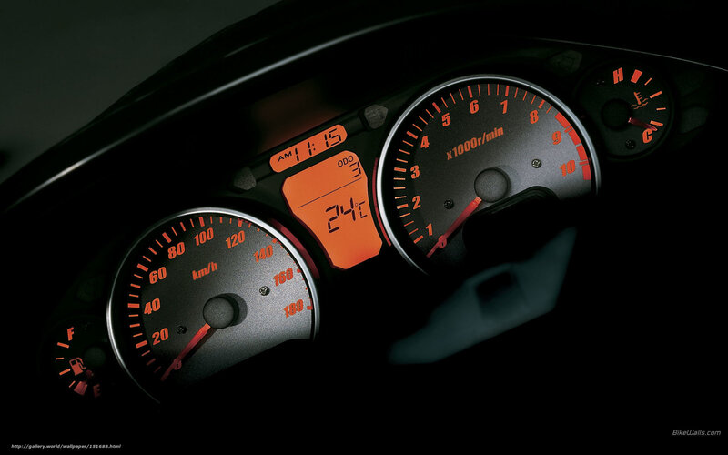 Motorcycle Dashboard — Black, Dark, Night, Photograph