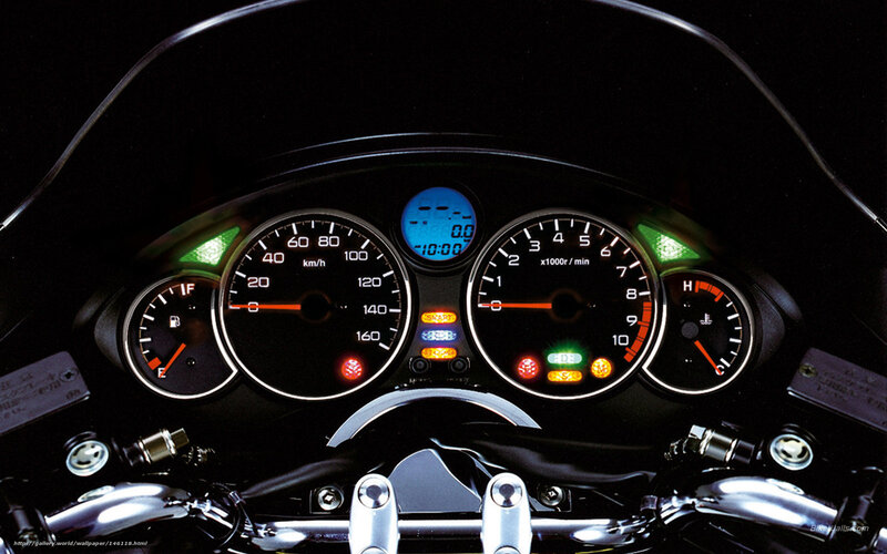 Motorcycle Dashboard — Black, Dark