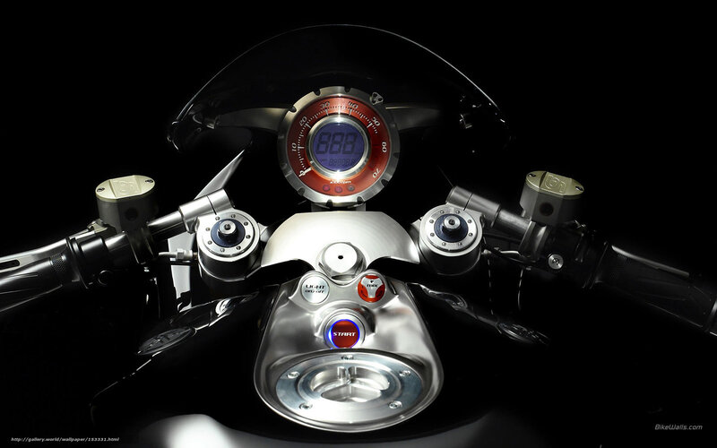 Motorcycle Dashboard — Black, Dramatic, Photograph, Handlebars, Controls