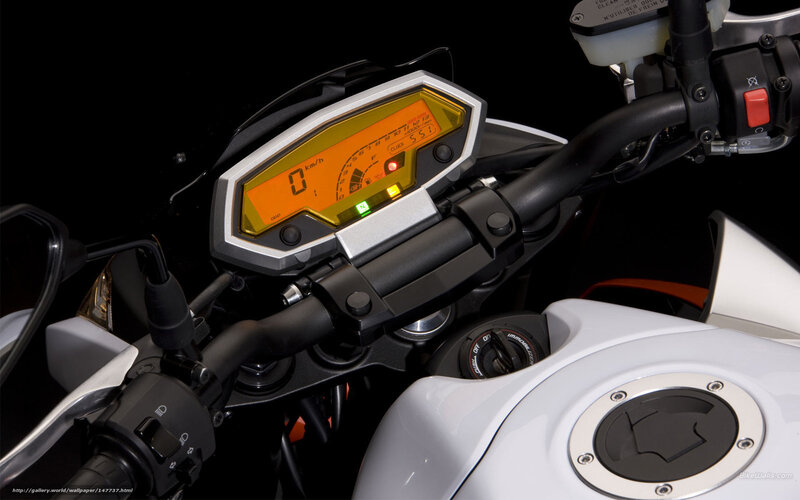 Motorcycle Dashboard — Black, Dramatic, Photograph, Handlebars, Fuel Tank