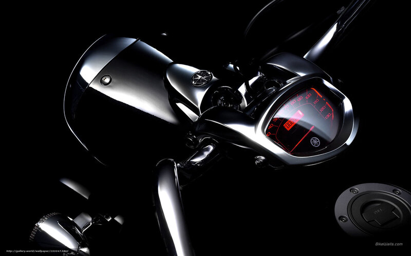 Motorcycle Dashboard — Black, Dramatic, Photograph, Handlebars, Headlight