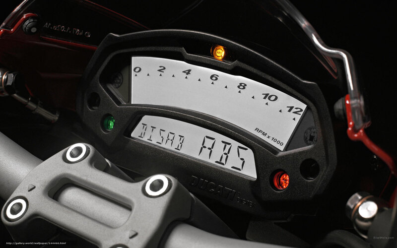 Motorcycle Dashboard — Black, Dramatic, Photograph, Handlebars, Instrument Panel