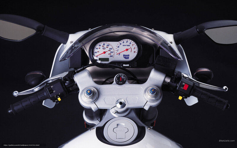 Motorcycle Dashboard — Black, Dramatic, Photograph, Handlebars