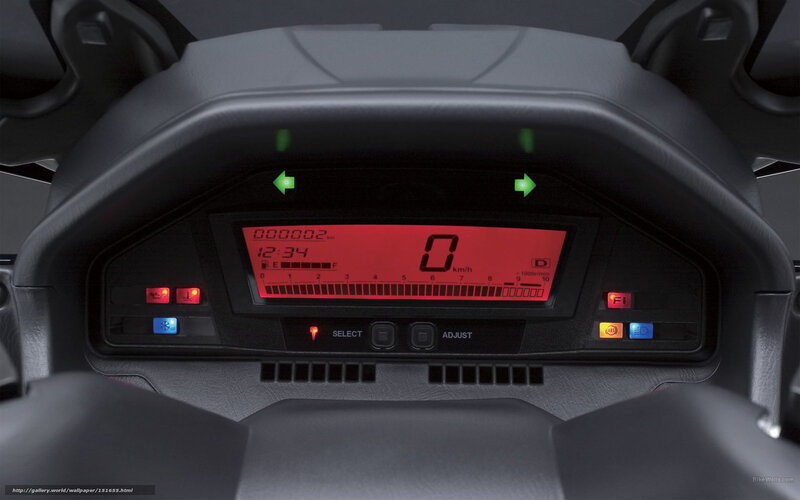 Motorcycle Dashboard — Black, Neutral, Photograph, Digital Display, Control Buttons