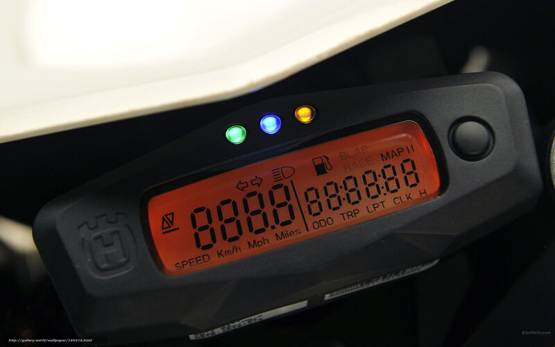 Motorcycle Dashboard — Black, Neutral, Photograph, Digital Display, Indicator Lights