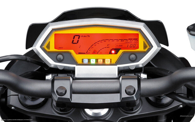 Motorcycle Dashboard — Black, Neutral, Photograph, Handlebars, Digital Display, Control Buttons