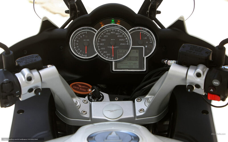 Motorcycle Dashboard — Black, Neutral, Photograph, Handlebars, Gauges, Digital Display