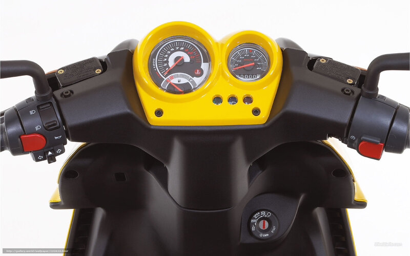 Motorcycle Dashboard — Black, Neutral, Photograph, Handlebars, Gauges