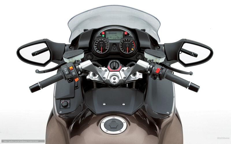 Motorcycle Dashboard — Black, Neutral, Photograph, Handlebars, Instrument Cluster, Windshield