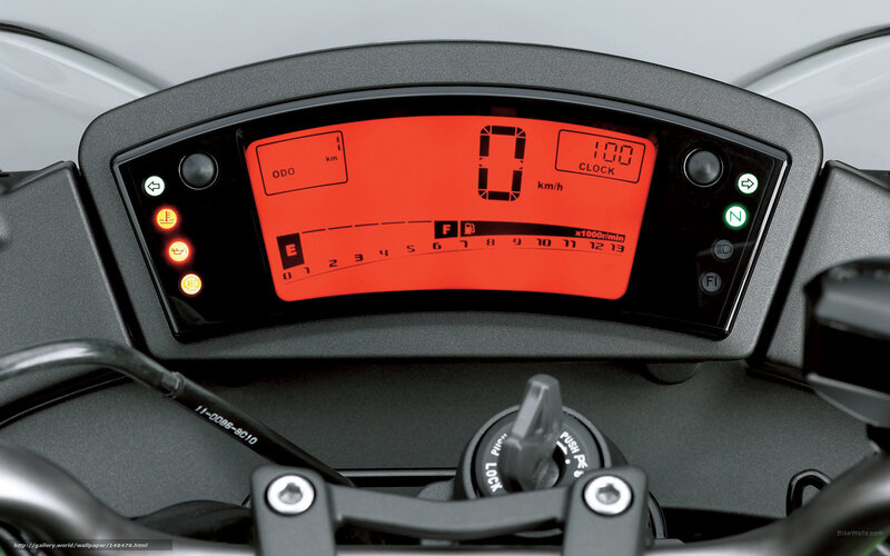 Motorcycle Dashboard — Black, Neutral, Photograph, Handlebars, Key Switch