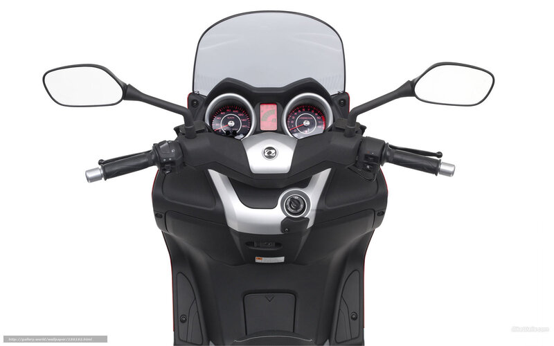 Motorcycle Dashboard — Black, Neutral, Photograph, Handlebars, Mirrors, Speedometer