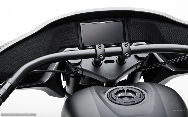 Motorcycle Dashboard — Black, Neutral, Photograph, Handlebars, Screen