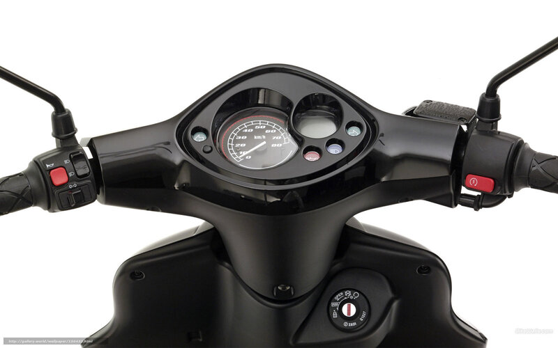 Motorcycle Dashboard — Black, Neutral, Photograph, Handlebars, Speedometer, Control Panel