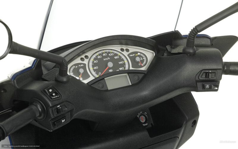 Motorcycle Dashboard — Black, Neutral, Photograph, Handlebars, Speedometer, Fuel Gauge