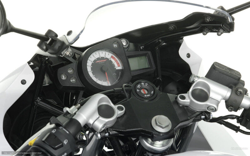 Motorcycle Dashboard — Black, Neutral, Photograph, Handlebars, Speedometer, Windshield