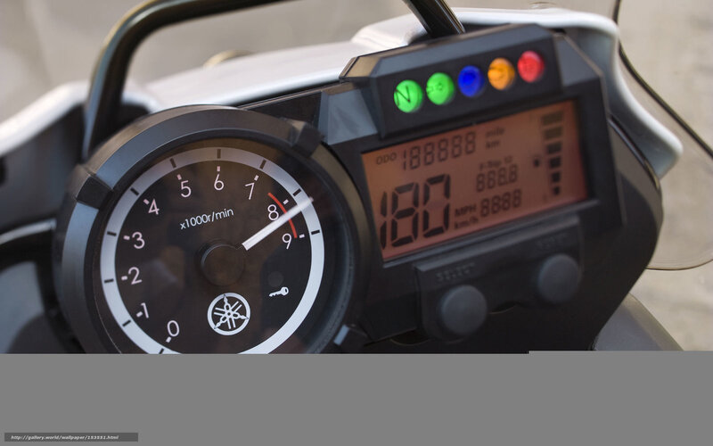 Motorcycle Dashboard — Black, Neutral, Photograph, Speedometer, Digital Display, Handlebar