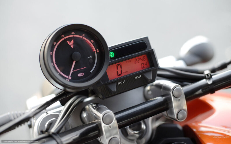Motorcycle Dashboard — Black, Neutral, Photograph, Speedometer, Digital Display, Handlebars