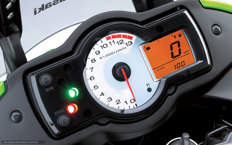 Motorcycle Dashboard — Black, Neutral, Photograph, Speedometer, Digital Display, Indicator Lights