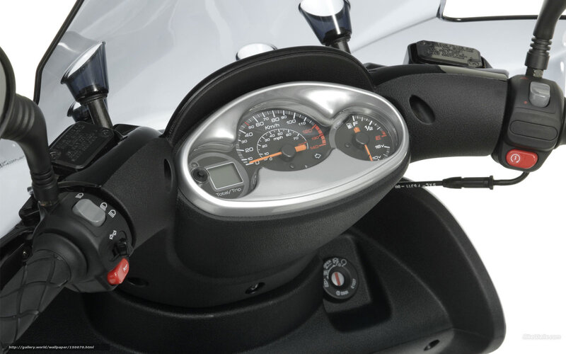 Motorcycle Dashboard — Black, Neutral, Photograph, Speedometer, Fuel Gauge, Handlebars