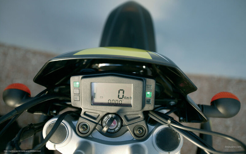 Motorcycle Dashboard — Black, Neutral, Sunset, Photograph