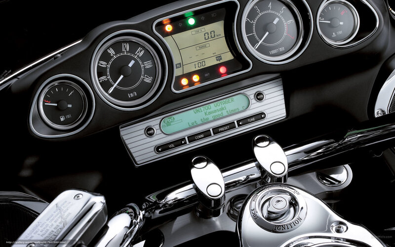 Motorcycle Dashboard — Black, Technical, Photograph, Digital Display, Gauges
