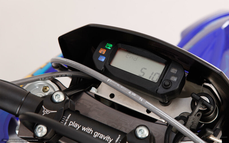 Motorcycle Dashboard — Black, Technical, Photograph, Handlebars, Digital Display