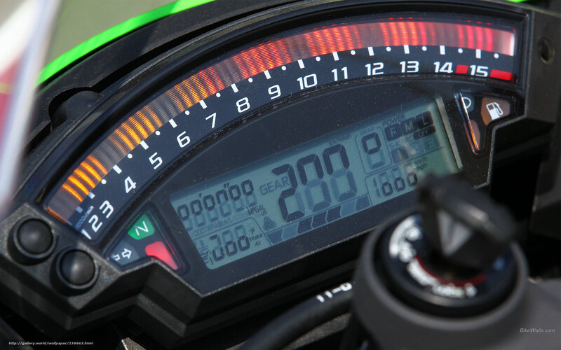 Motorcycle Dashboard — Black, Technical, Photograph, Speedometer, Tachometer, Fuel Gauge