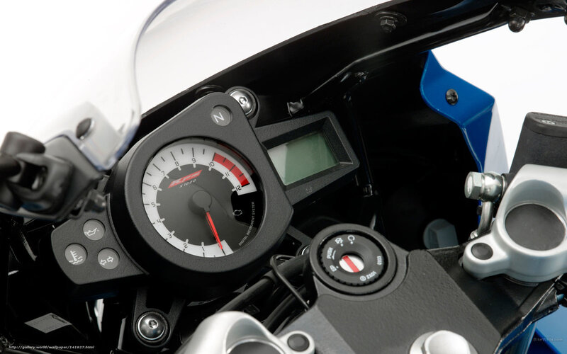 Motorcycle Dashboard — Black, Technical, Photograph