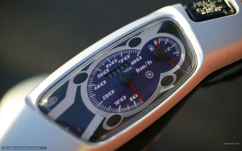 Motorcycle Dashboard — Blue, Neutral, Photograph, Speedometer, Fuel Gauge, Odometer