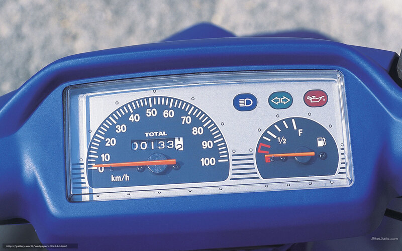 Motorcycle Dashboard — Blue, Neutral, Photograph, Speedometer, Fuel Gauge