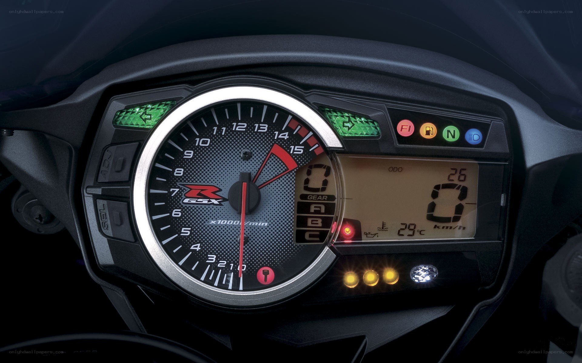 motorcycle dashboard close-up