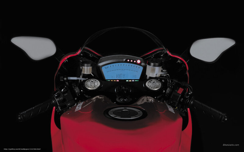 Motorcycle Dashboard — Red, Dramatic, Photograph