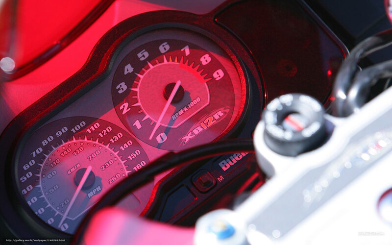 Motorcycle Dashboard — Red, Dramatic