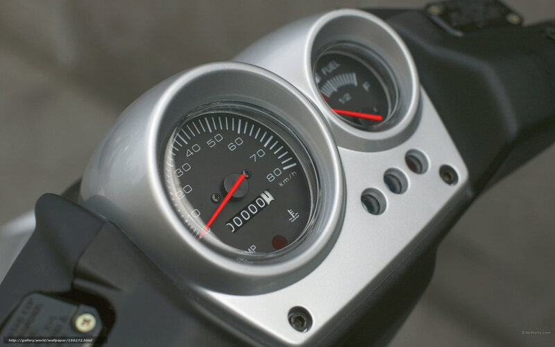 Motorcycle Dashboard — Silver, Neutral, Photograph
