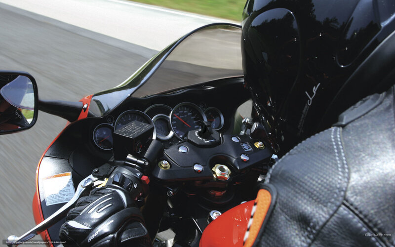 Motorcycle Dashboard View — Black, Dynamic