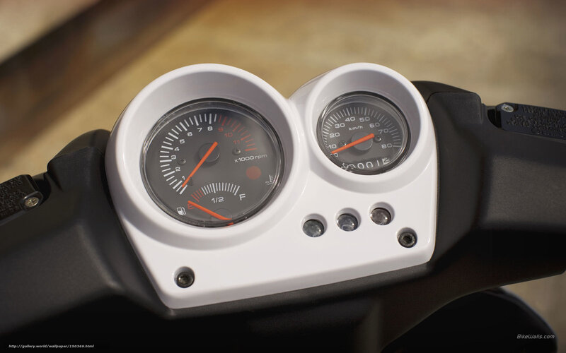 Motorcycle Dashboard — White, Neutral