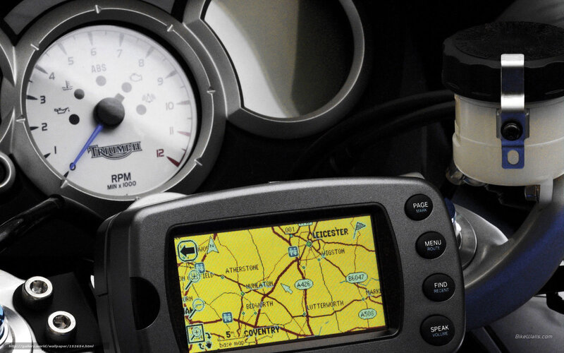 motorcycle dashboard with GPS