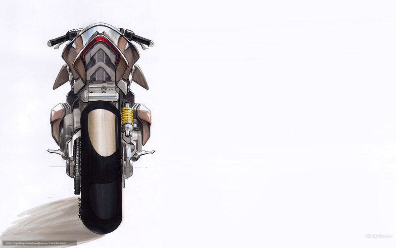 Motorcycle Design Sketch — White